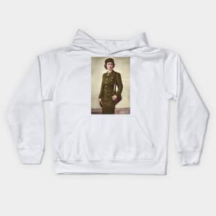 The queen in WW2 Kids Hoodie